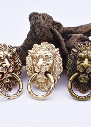 Кільце-тримач і підставка для телефона "лев — золото". попсокет для смартфона2 фото