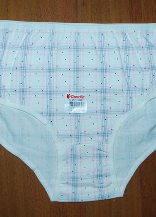 Трусики висока посадка 4хл донелла donella широкий бок хіпстери брифи клітинка