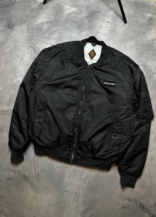 Бомбер hellfire ma-1 black bomber jacket