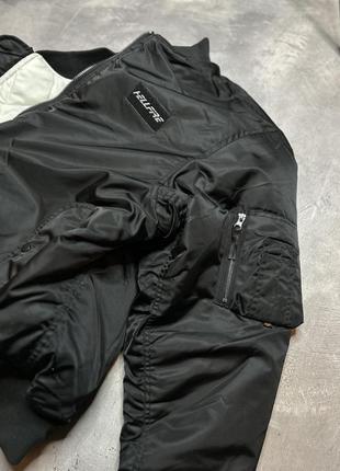 Бомбер hellfire ma-1 black bomber jacket9 фото