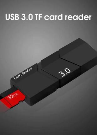 Кард-ридер type-c - micro sd tf otg. картридер считыватель флеш-карт usb-c to microsd fd51v4 фото