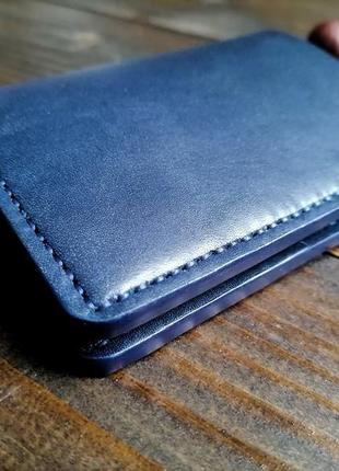 Компактный кошелек синего цвета.2 фото