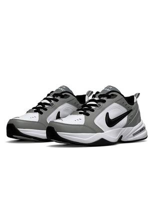 Nike air monarch iv серые с белым1 фото