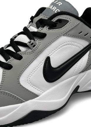 Nike air monarch iv серые с белым2 фото