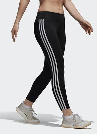 Жіночі легінси лосини тайтсы adidas d2m rr 3s l