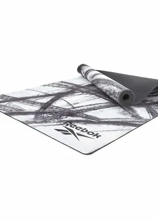 Килимок для йоги reebok natural rubber yoga mat білий, сірий, мрамор уні 183 х 61 х 0,32 см