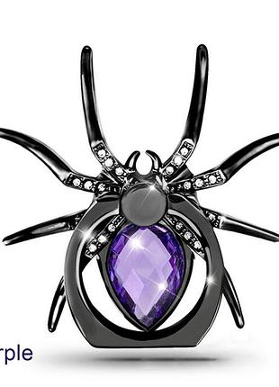 Кільце-тримач і підставка для телефона "павук — фіолетовий". попсокет для смартфона