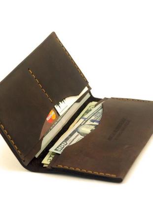 Портмоне "breast wallet" - класичний чоловічий гаманець, лопатник, гаманець, натуральна шкіра3 фото