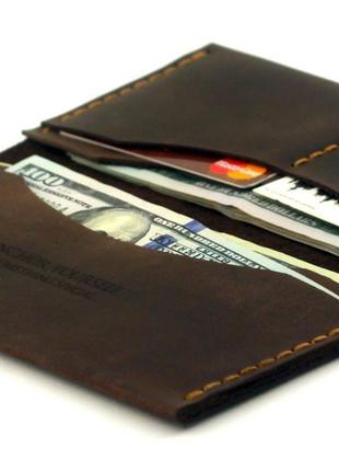 Портмоне "breast wallet" - класичний чоловічий гаманець, лопатник, гаманець, натуральна шкіра5 фото