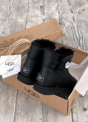 Угги кожаные зимние мини ugg leather9 фото