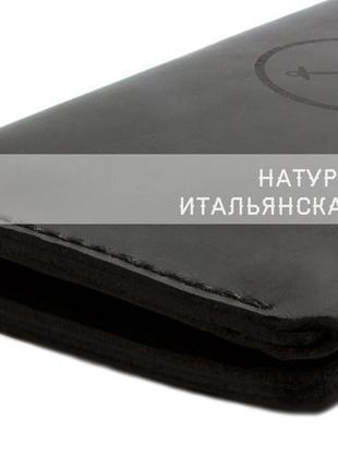 Подарунковий набір для чоловіка: чоловіче шкіряне портмоне + затиск для грошей + коробочка3 фото