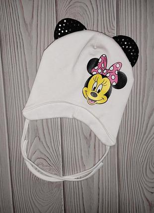 Шапка трикотаж з вушками на зав'язках