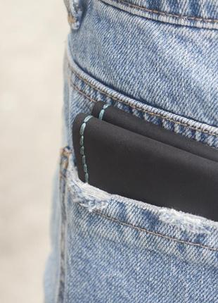 Кошелёк slim (унисекс) - тонкий кошелёк для денег и карт ( портмоне, лопатник) + подарок браслет4 фото
