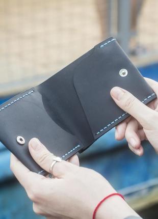 Гаманець slim (унісекс) - тонкий гаманець для грошей і карт ( портмоне, лопатник) + подарунок браслет1 фото