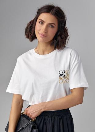 Женская футболка с вышивкой loewe8 фото