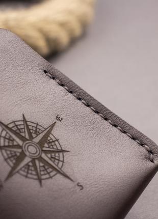 Дизайнерский мужской кошелёк triplet в стиле минимализм (подарок мужчине) - коричневый2 фото