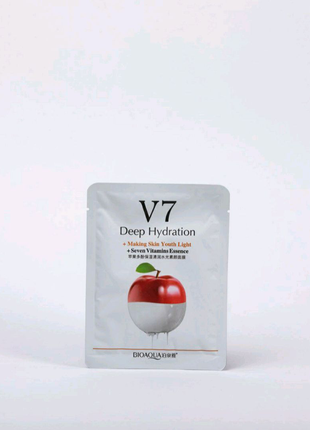 ⭐маска з екстрактом яблука🍎 bioaqua toning youth mask v7 apple⭐