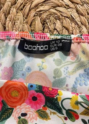 Новая майка сатиновая в цветочный принт, boohoo4 фото