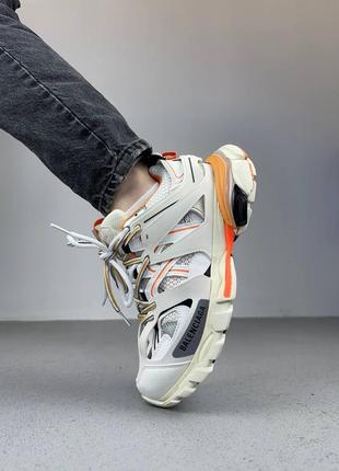 Balenciaga track white orange8 фото