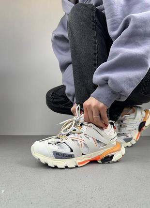 Balenciaga track white orange9 фото