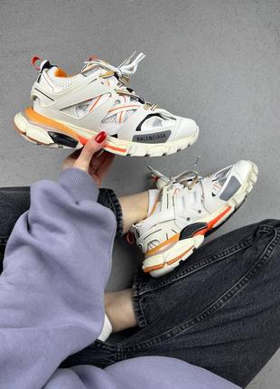 Balenciaga track white orange