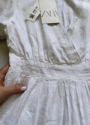 Біле плаття з прошви zara5 фото