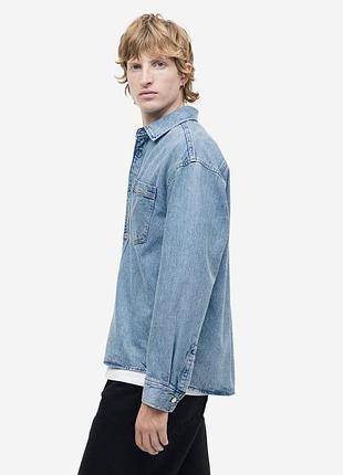 Крутезна чоловіча сорочка денім від h&m 3