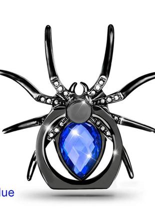 Кільце-тримач і підставка для телефона "павук — синій". попсокет для смартфона