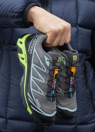 Мужские кроссовки salomon xt-6 grey green 40-41-42-43-44-452 фото