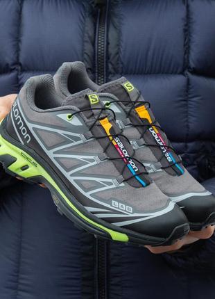 Мужские кроссовки salomon xt-6 grey green 40-41-42-43-44-45