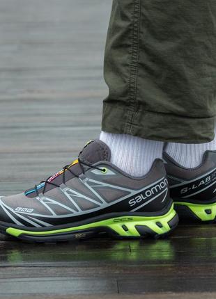 Мужские кроссовки salomon xt-6 grey green 40-41-42-43-44-4510 фото