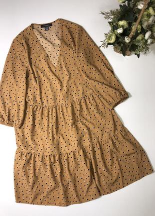 Платье в горох primark  размер с{8} состояние нового