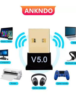 Usb bluetooth 5.0 адаптер ankndо. юсб блютус, блютуз адаптер для компьютера, пк, ноутбука d34s