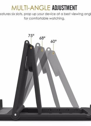 Регулируемая подставка для телефона, планшета tiegem d70. складной настольный держатель смартфона6 фото