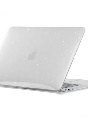 Чехол hardshell glitter case для macbook new air 13.6" m2 clear