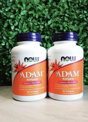 Now foods, adam, ефективні мультивітаміни для чоловіків, 90 капсул