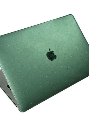 Чохол накладка hardshell glitter case для macbook new air 13.6" m2 green