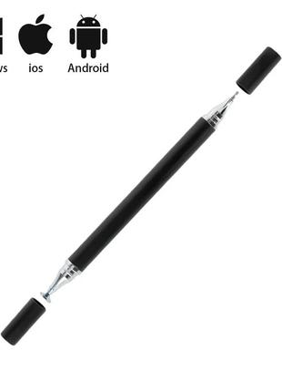 Універсальний стилус ручка 2в1 stylus touch pen для смартфона, телефона, планшета, сенсорного екрана чорний
