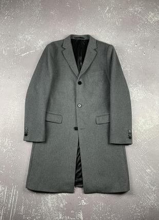 Мужское пальто серое шерсть кашкмир h&m1 фото