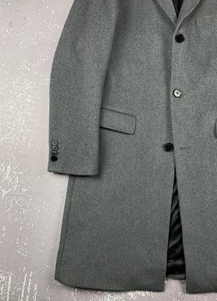 Мужское пальто серое шерсть кашкмир h&m3 фото