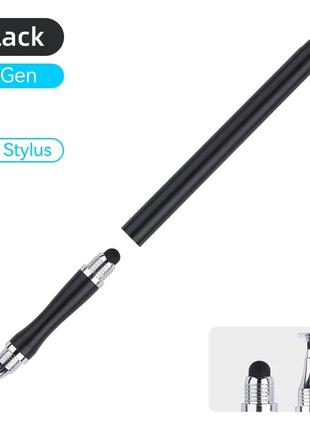 Универсальный стилус 2в1 stylus touch pen для смартфона, телефона, планшета, сенсорного экрана 2cfd черный