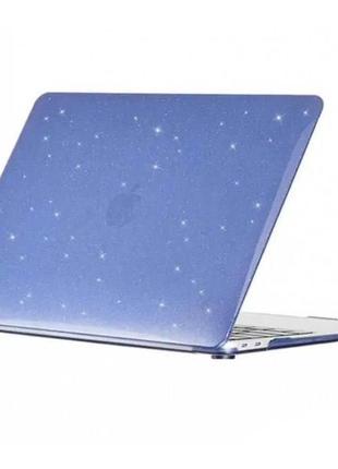 Чохол накладка hardshell glitter case для macbook new air 13.3" dark blue