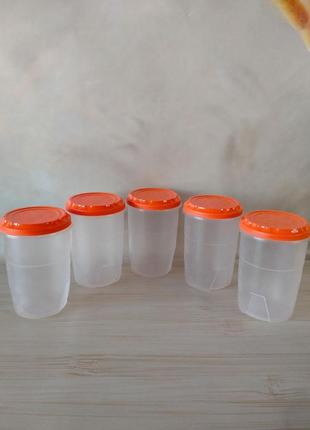 Пластиковая банка "премиум" на 1,5 л с помарнчевой крышкой