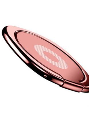 Кольцо-держатель и подставка для телефона metal ring ds332 розовое золото. попсокет для смартфона