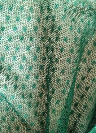 Зеленое платье с вышивкой6 фото