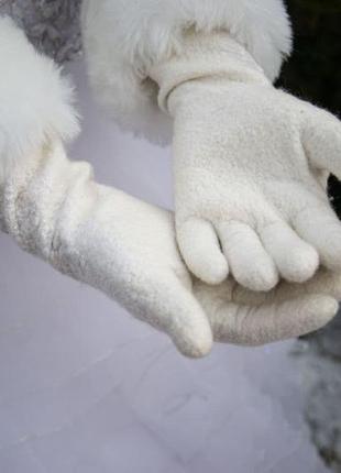 Свадебные зимние перчатки из шерсти3 фото