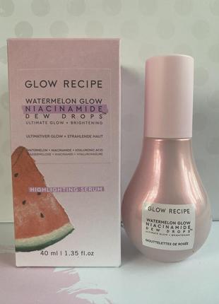 Сыворотка для сияния кожи watermelon glow niacinamide dew drops glow recipe