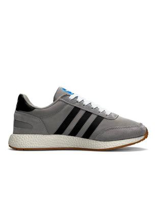 Adidas iniki светло-серые4 фото