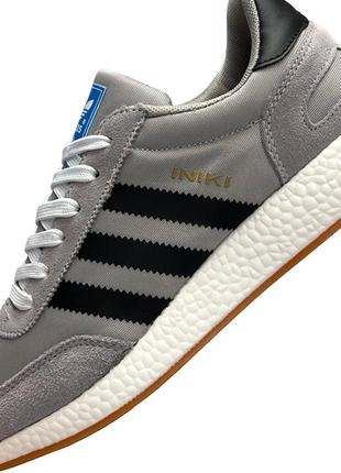 Adidas iniki светло-серые8 фото