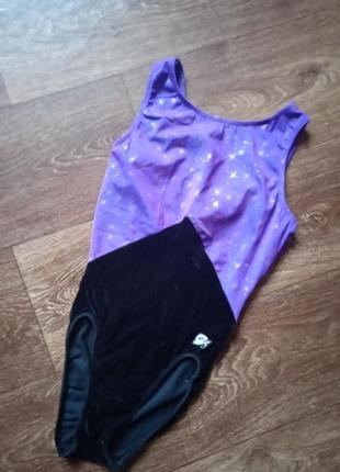 👉👯крутой купальник для художественой гимнастики на рост 150-160  обмен